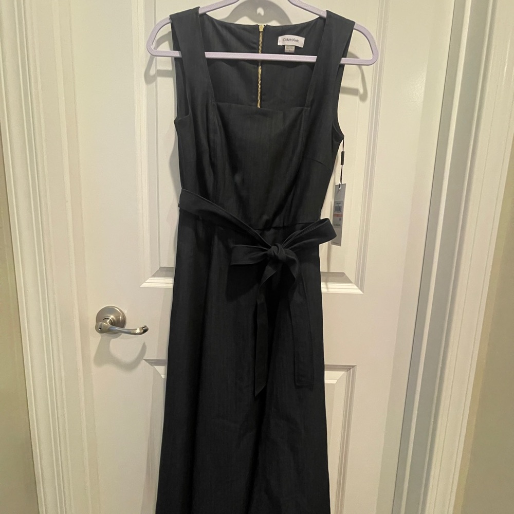 Calvin Klein Charcoal Midi Dress